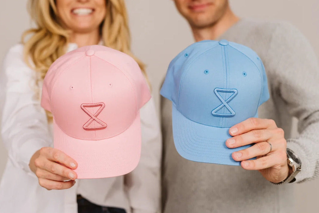 Time Glass Cap Pink and Blue